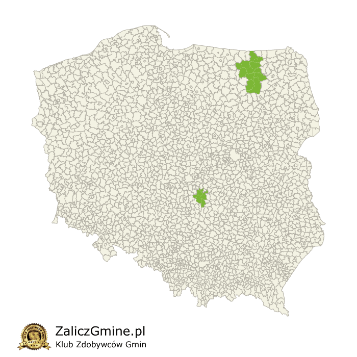 Mapa Zdobytych Gmin