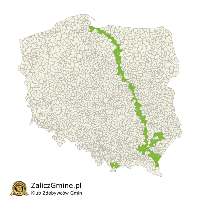 Mapa Zdobytych Gmin