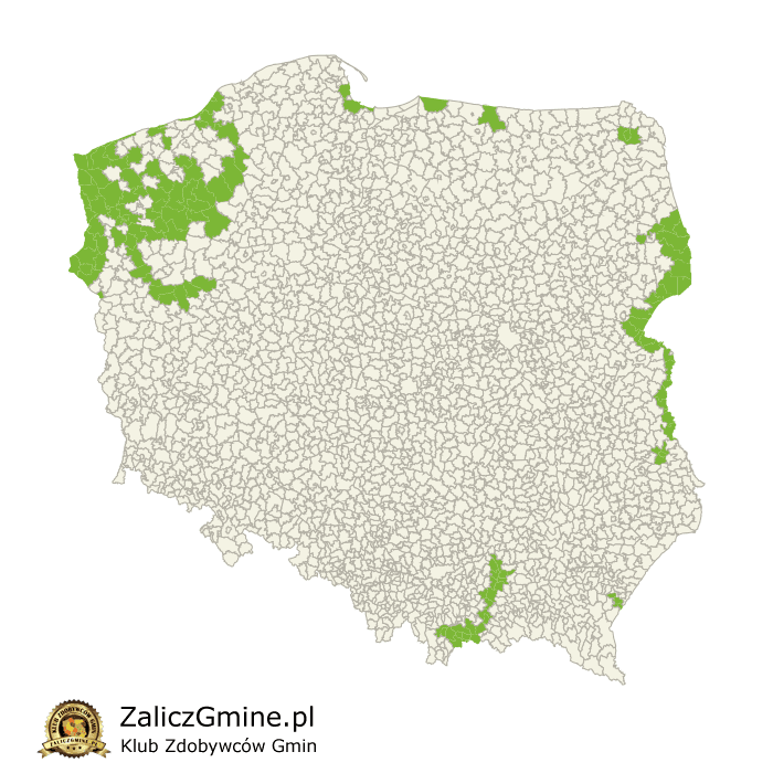 Mapa Zdobytych Gmin