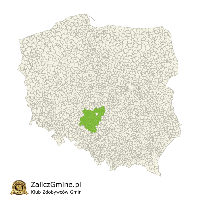 Mapa Zdobytych Gmin