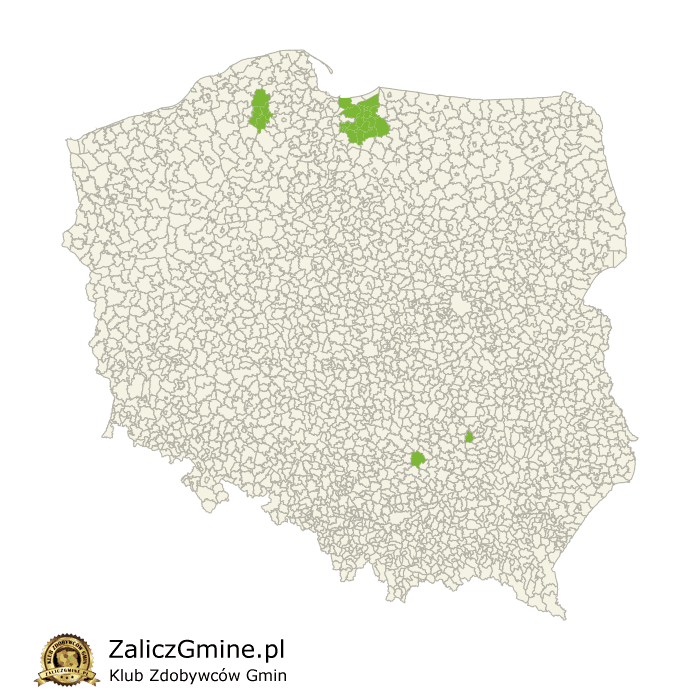 Mapa Zdobytych Gmin