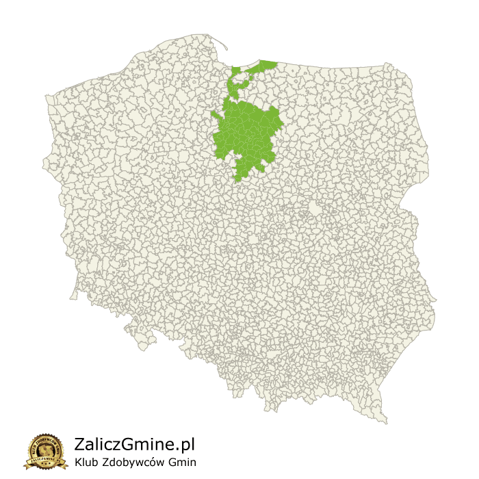 Mapa Zdobytych Gmin