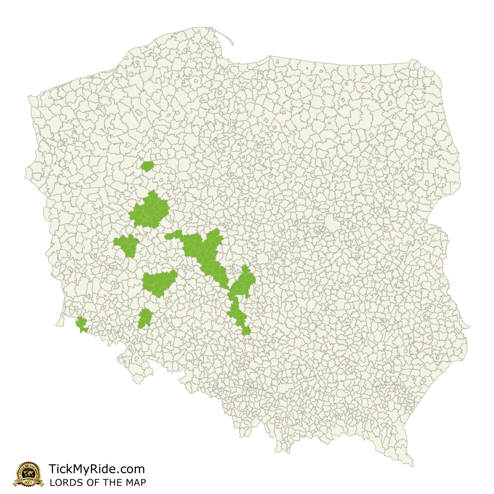 Mapa Zdobytych Gmin