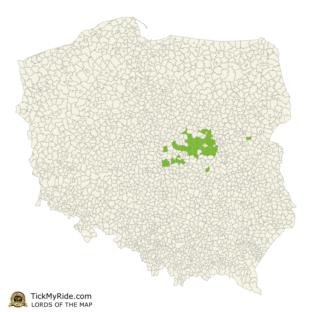 Mapa Zdobytych Gmin