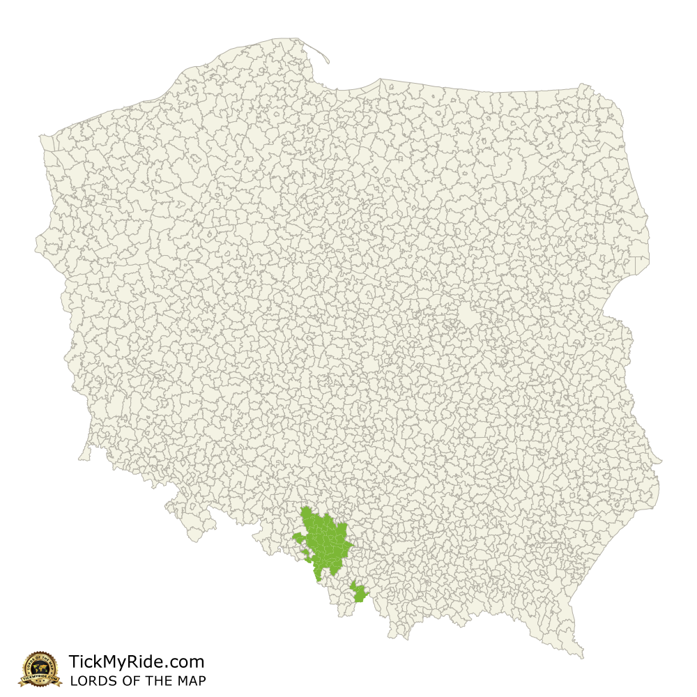 Mapa Zdobytych Gmin