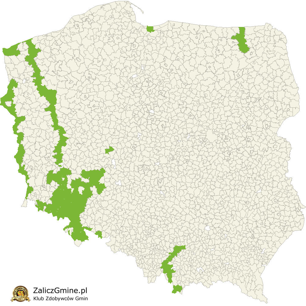 Mapa Zdobytych Gmin