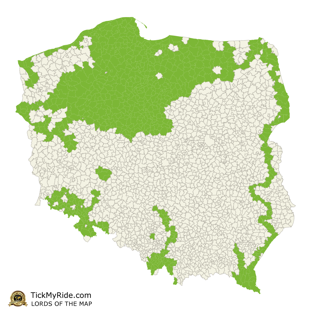 Mapa Zdobytych Gmin