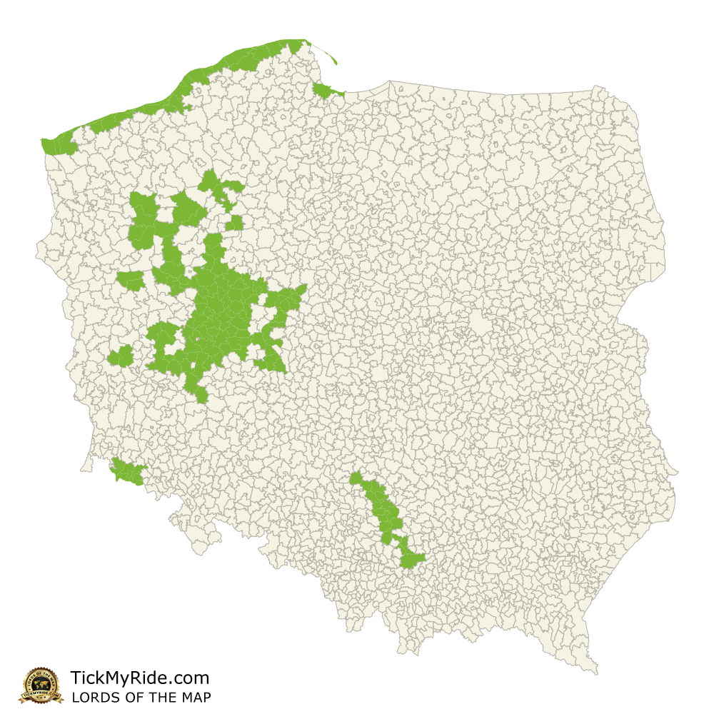 Mapa Zdobytych Gmin