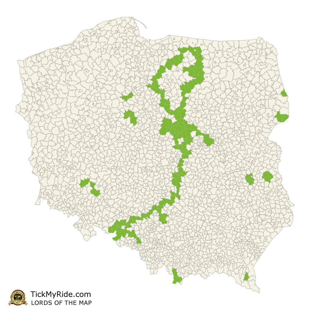 Mapa Zdobytych Gmin