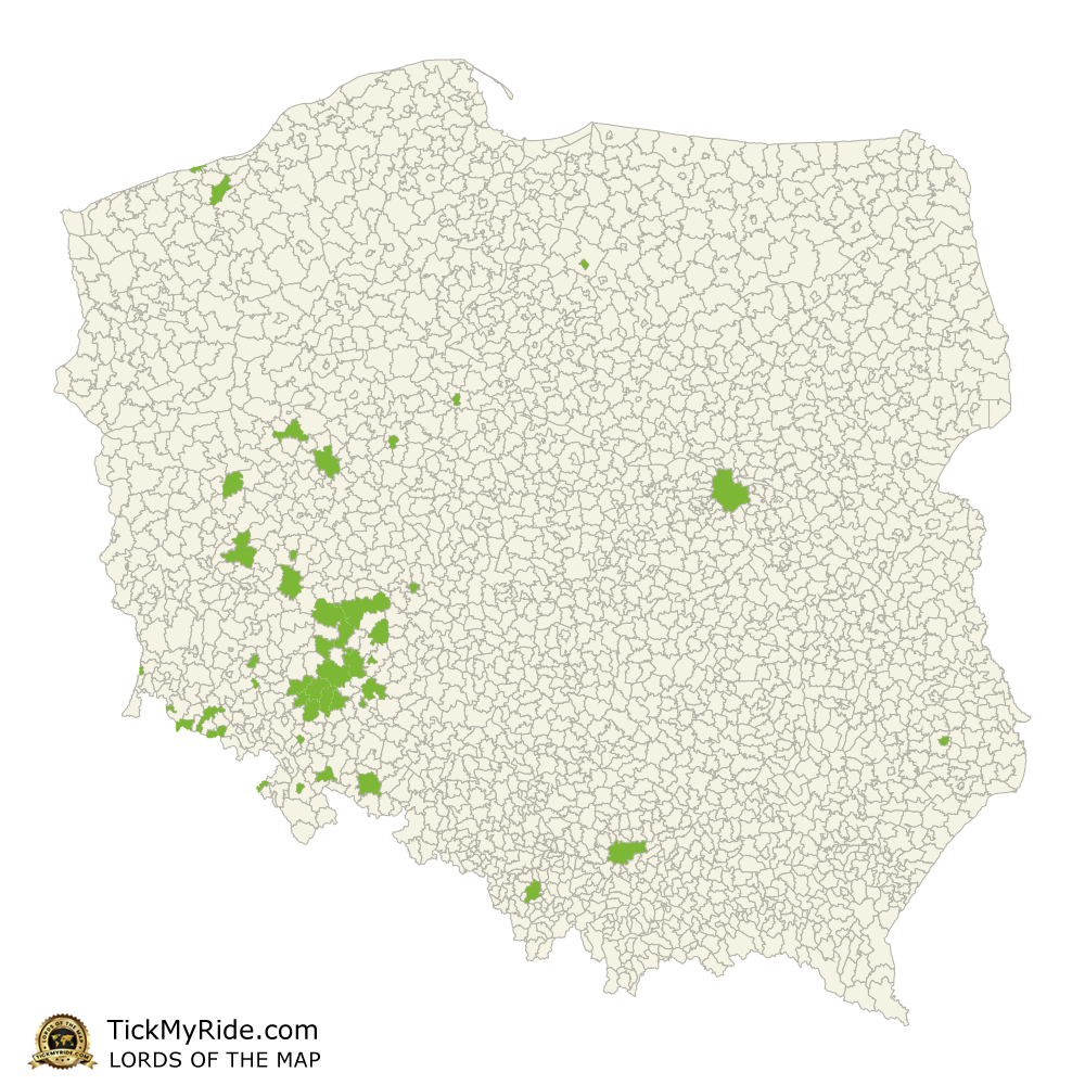 Mapa Zdobytych Gmin