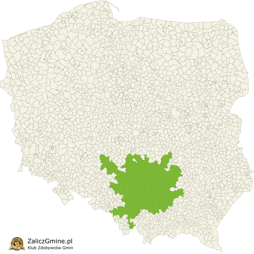 Mapa Zdobytych Gmin