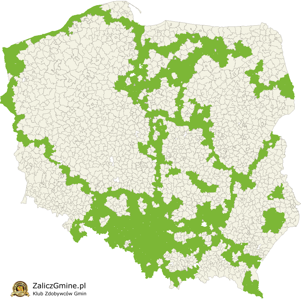 Mapa Zdobytych Gmin
