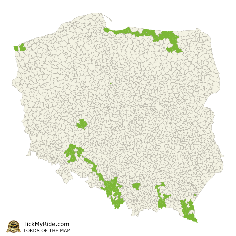 Mapa Zdobytych Gmin