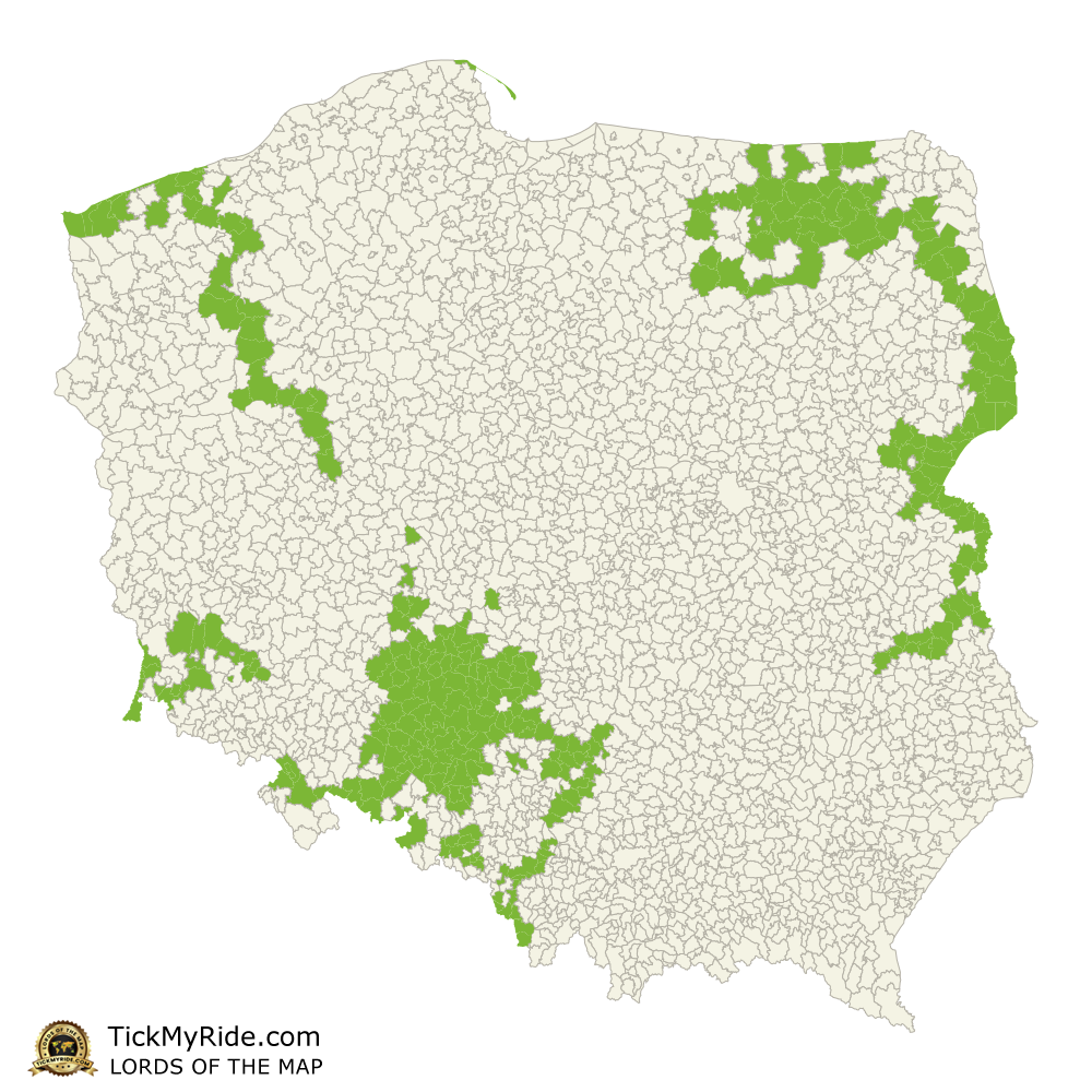 Mapa Zdobytych Gmin